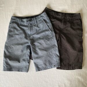 Quicksilver set of 2 blue and black lightweight quick dry shorts SIZE 22